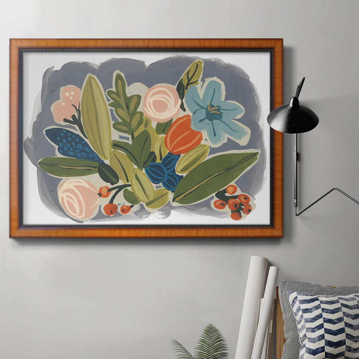 Bright Botany II Premium Framed Canvas- Ready to Hang