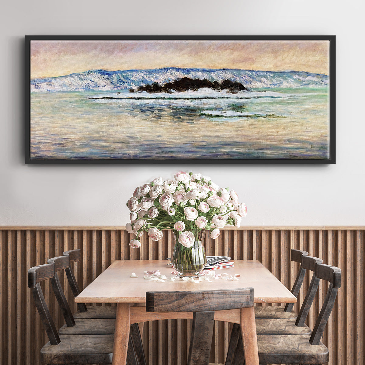 The Fjord, Near Christiania, 1893 - Floater Framed Canvas Print