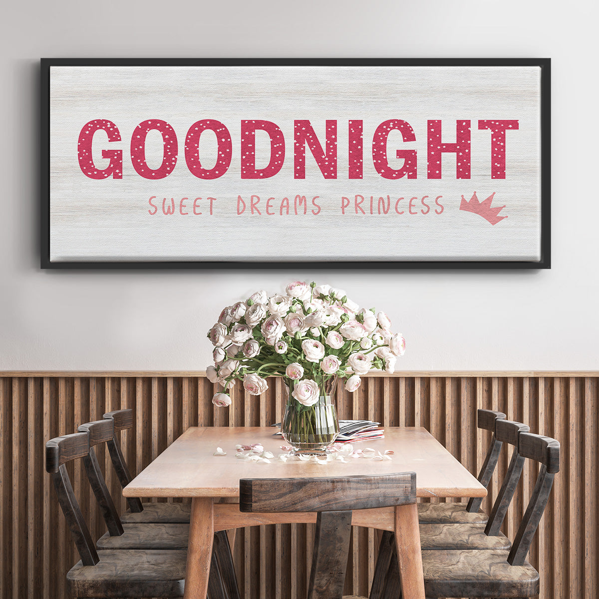 Princess Goodnight - Floater Framed Canvas Print