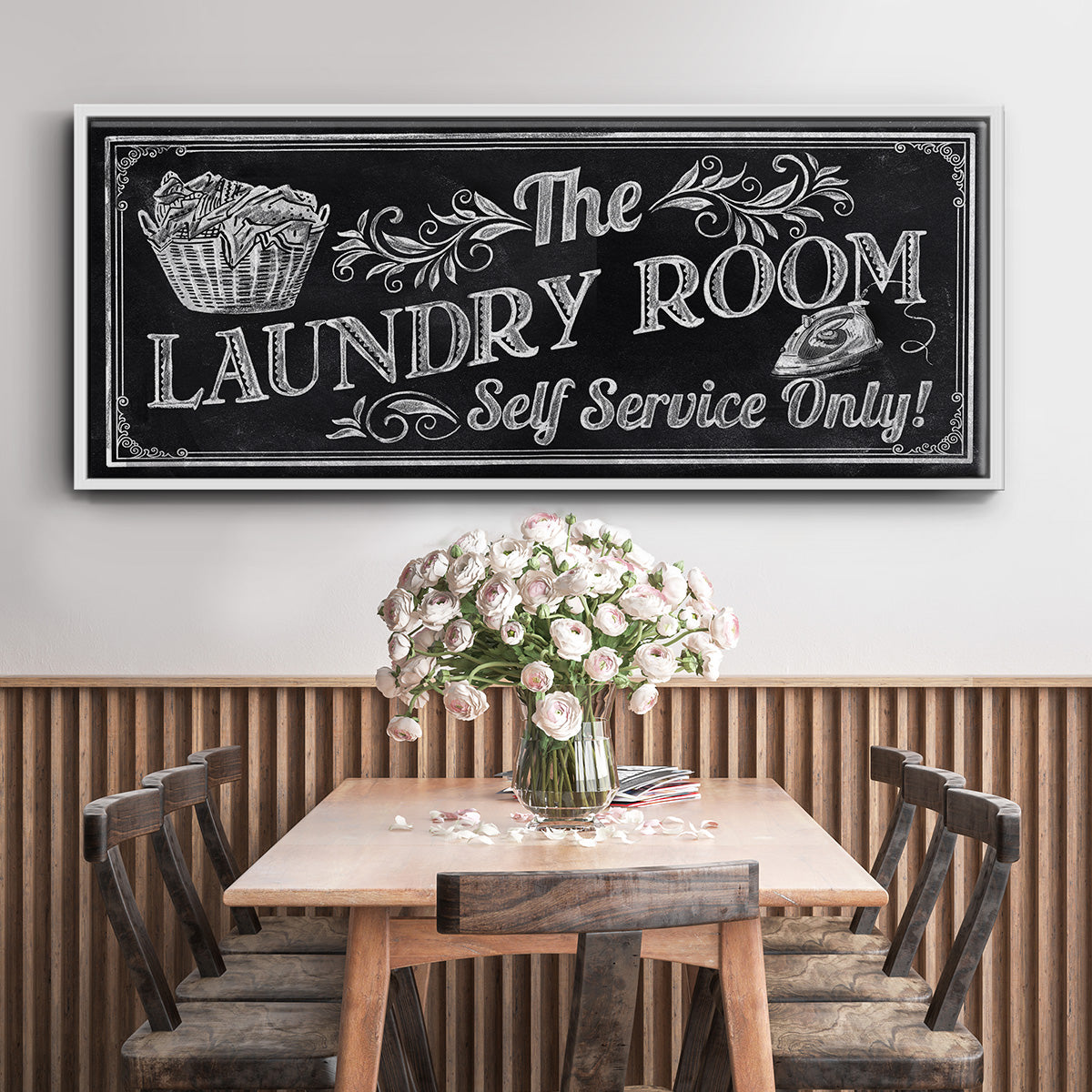 Self Service - Floater Framed Canvas Print