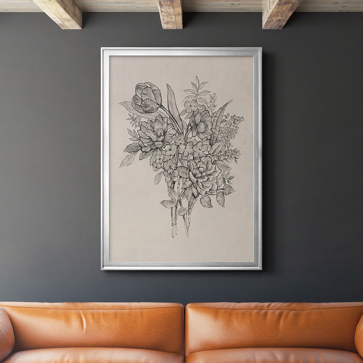 Floral Bouquet I - Modern Framed Canvas Print