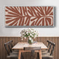 Terra Cotta Block Palms IV - Floater Framed Canvas Print