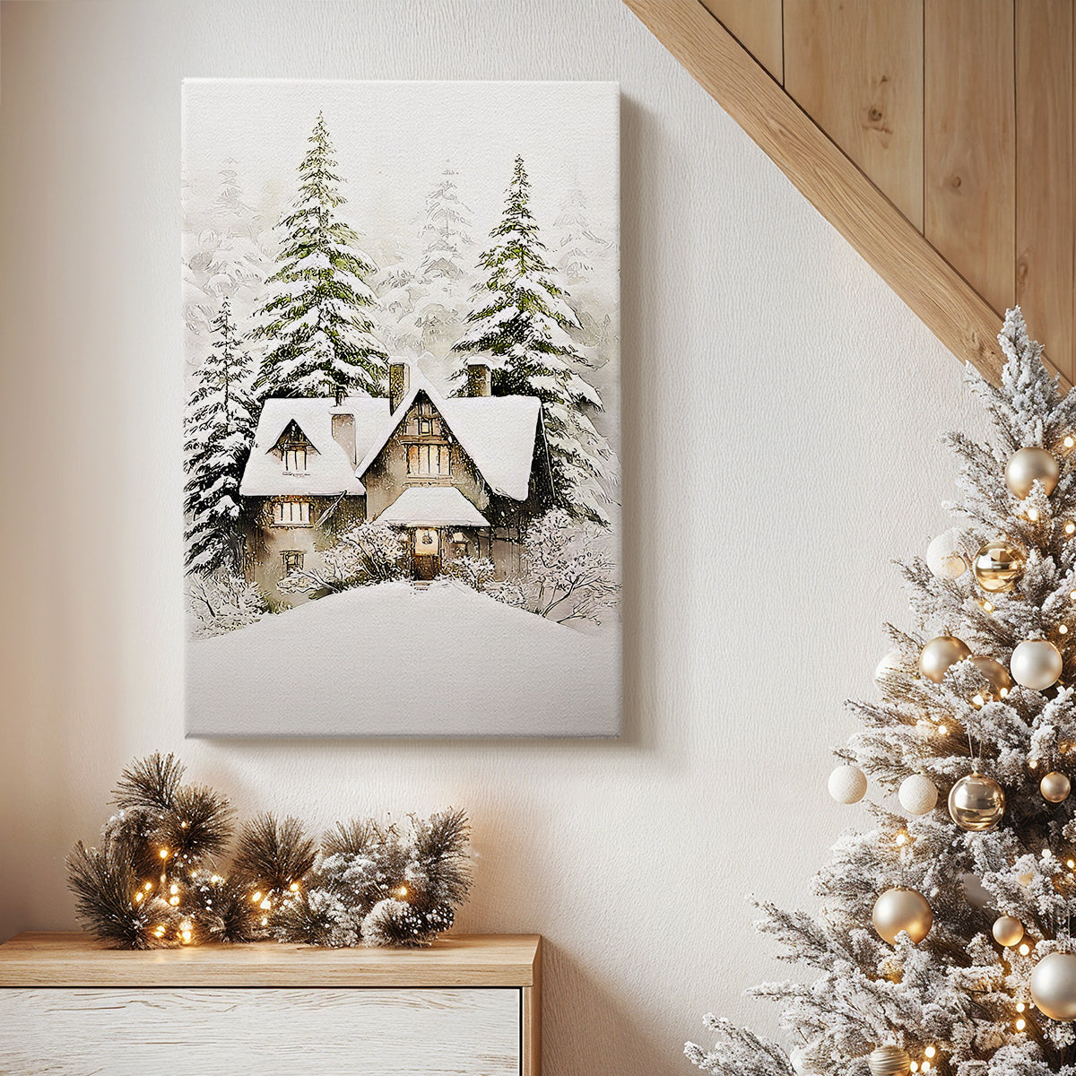 Silver Yule Promise - Canvas Art Print