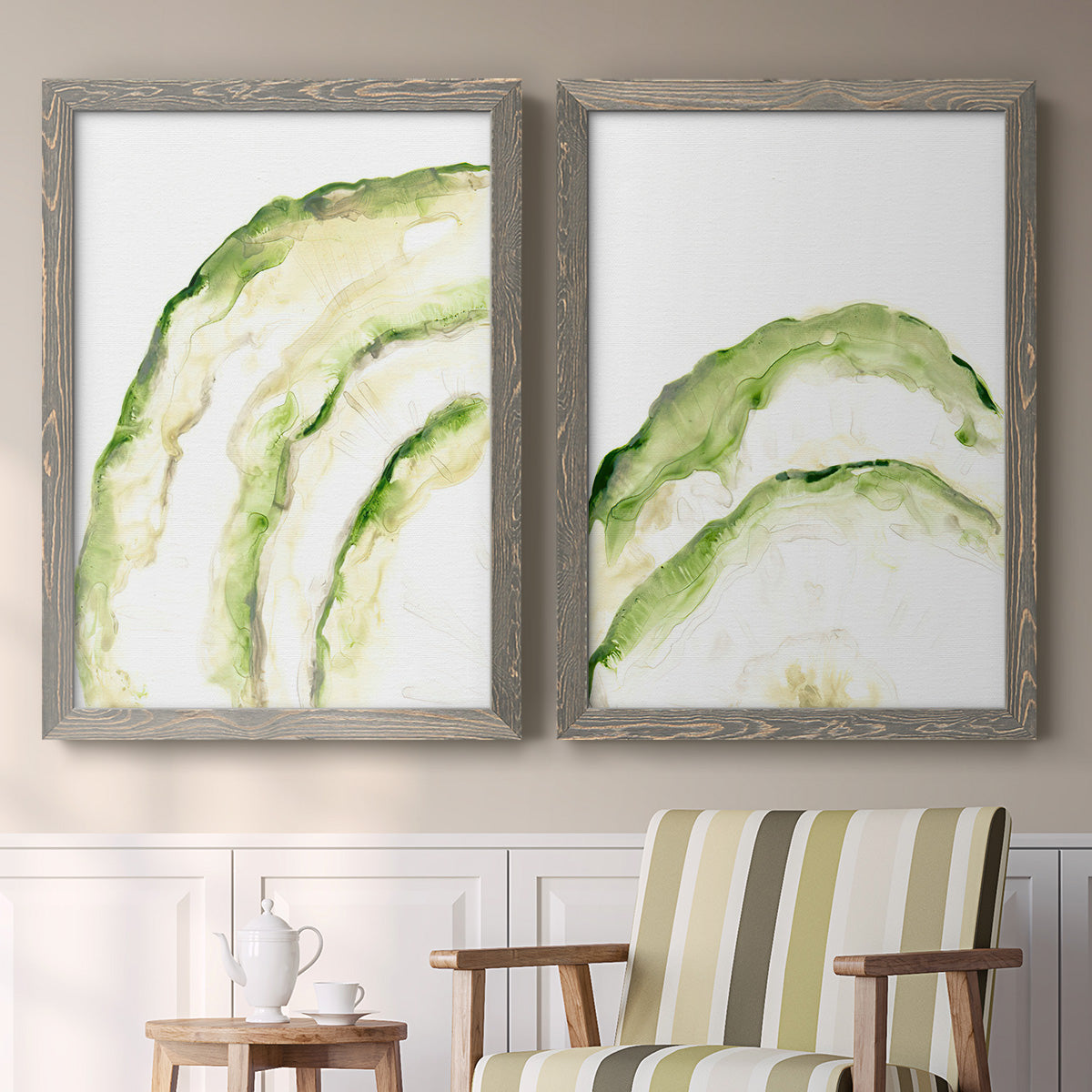 Lichen Halo I - Premium Framed Canvas 2 Piece Set - Ready to Hang