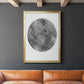 Graphite Moon II - Modern Framed Canvas Print