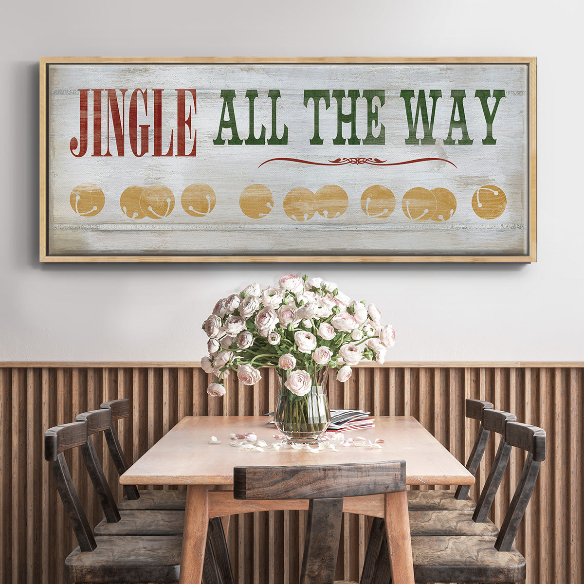 Jingle All the Way - Floater Framed Canvas Print