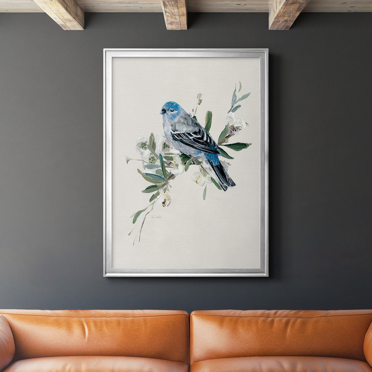 Bluebird Happy II - Modern Framed Canvas Print