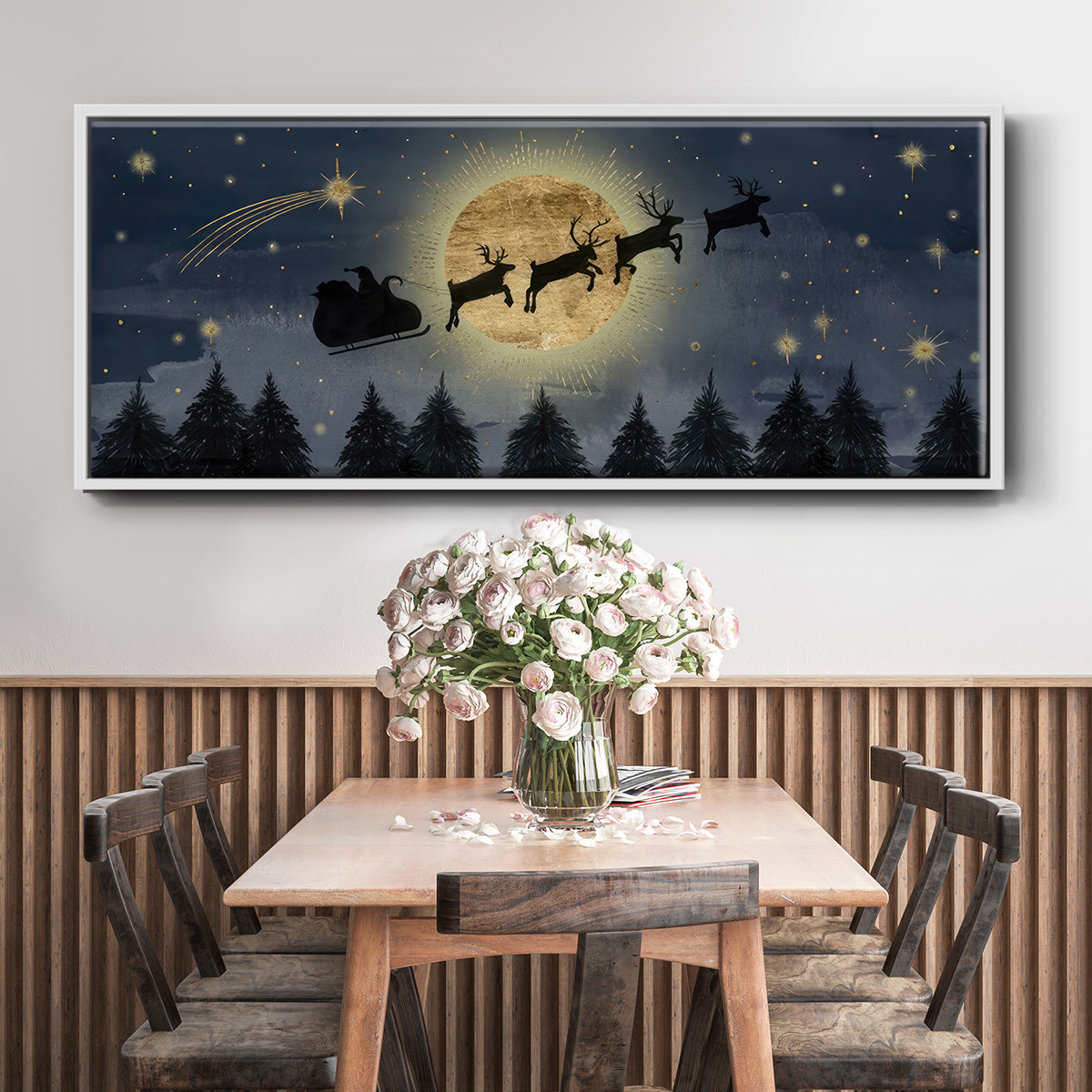 Celestial Christmas Collection D - Floater Framed Canvas Print
