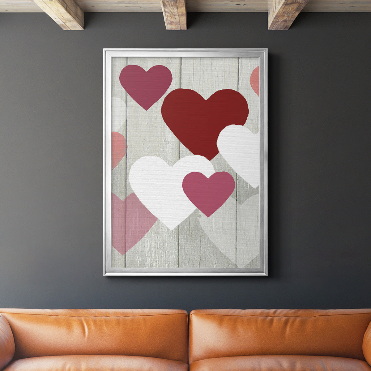 DIY Love Collection F - Modern Framed Canvas Print