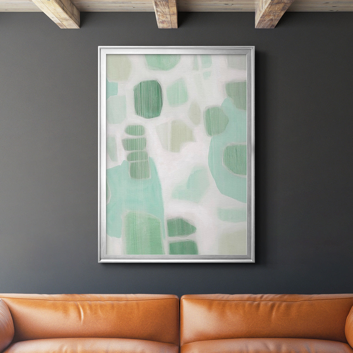 River Shapes I - Modern Framed Canvas Print