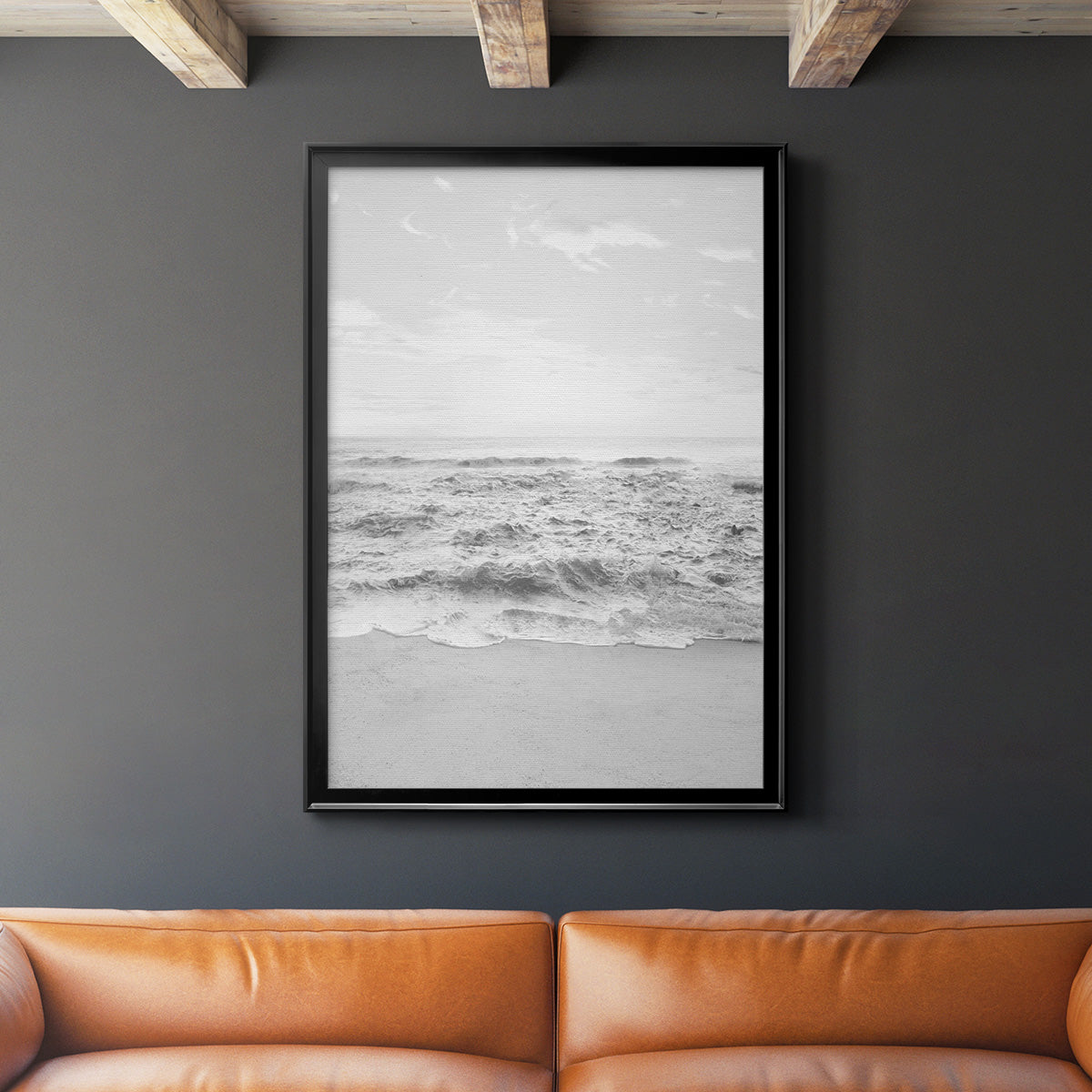 Gentle Tides I - Modern Framed Canvas Print