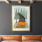 Raccoon On Pumpkin - Modern Framed Canvas Print