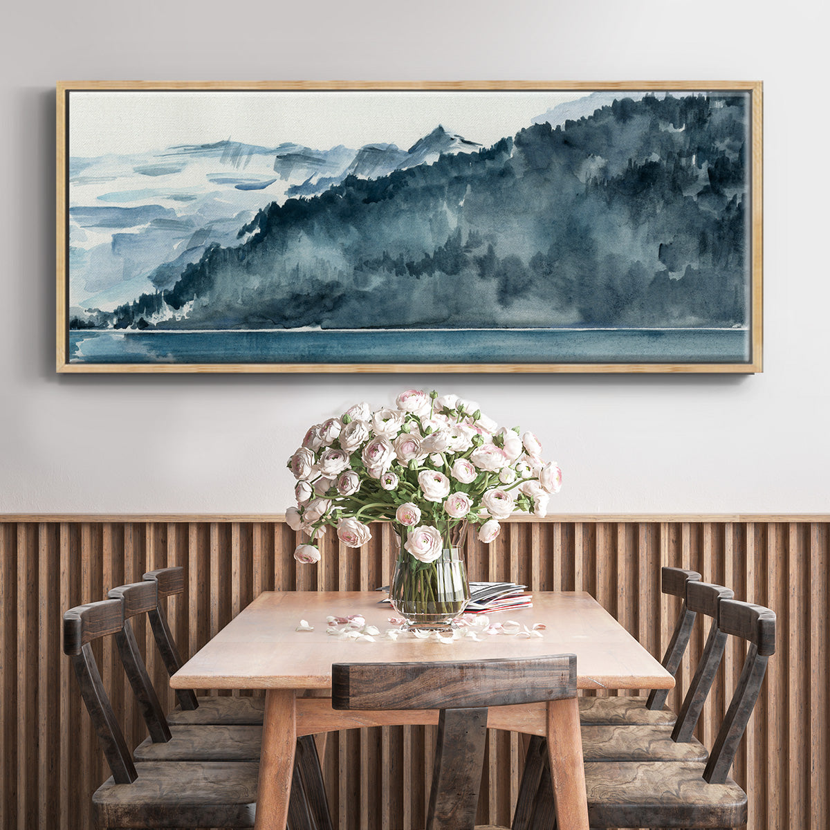 Winter Fjords II - Floater Framed Canvas Print