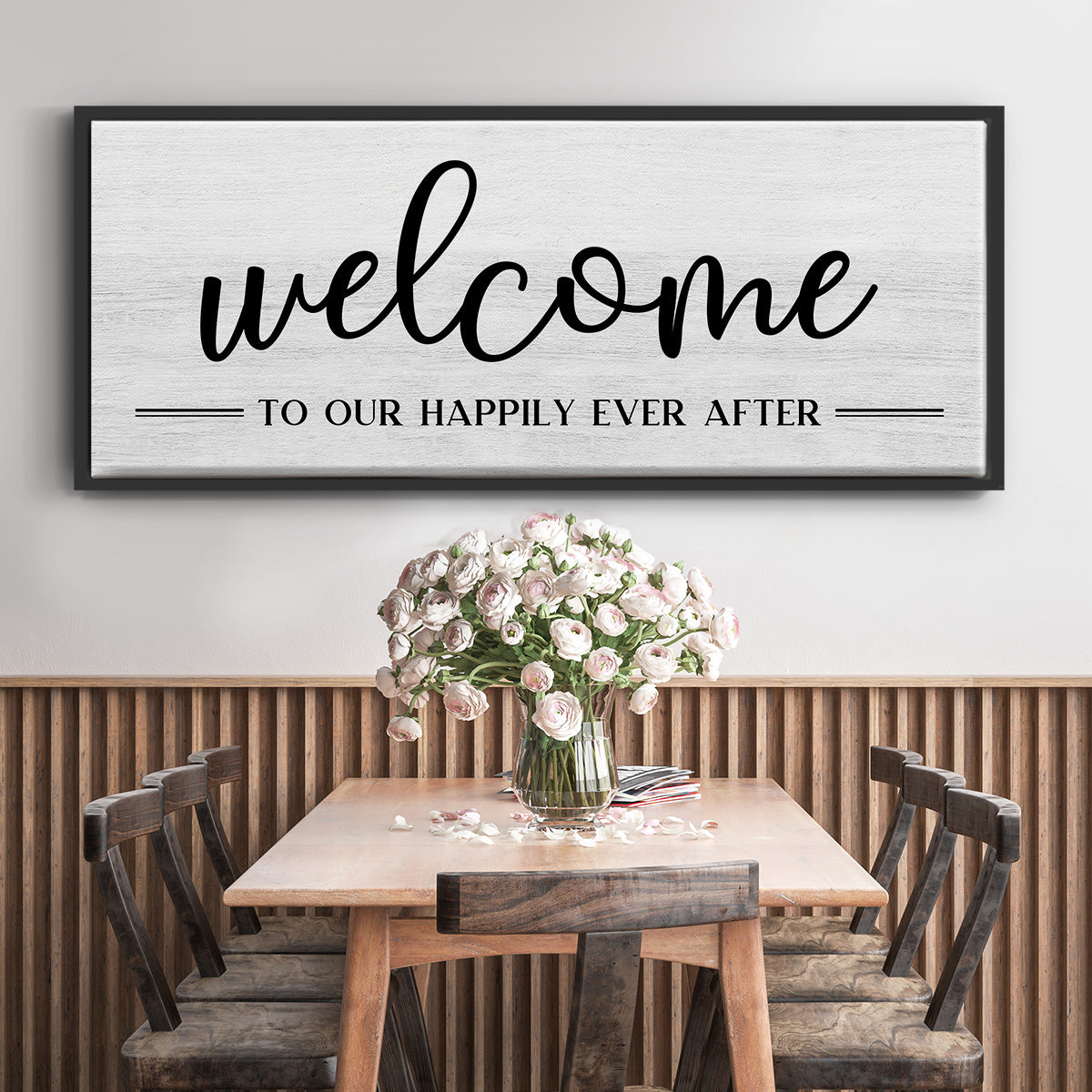 Welcome Ever After - Floater Framed Canvas Print