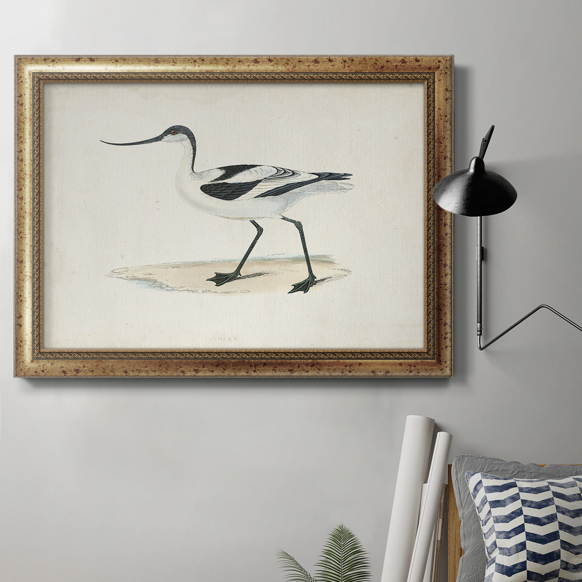 Morris Sandpipers IV Premium Framed Canvas- Ready to Hang