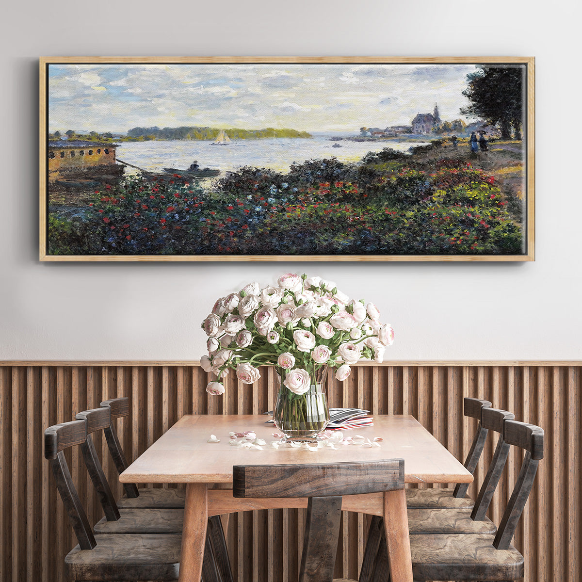 The Seine at Argenteuil, 1877 - Floater Framed Canvas Print