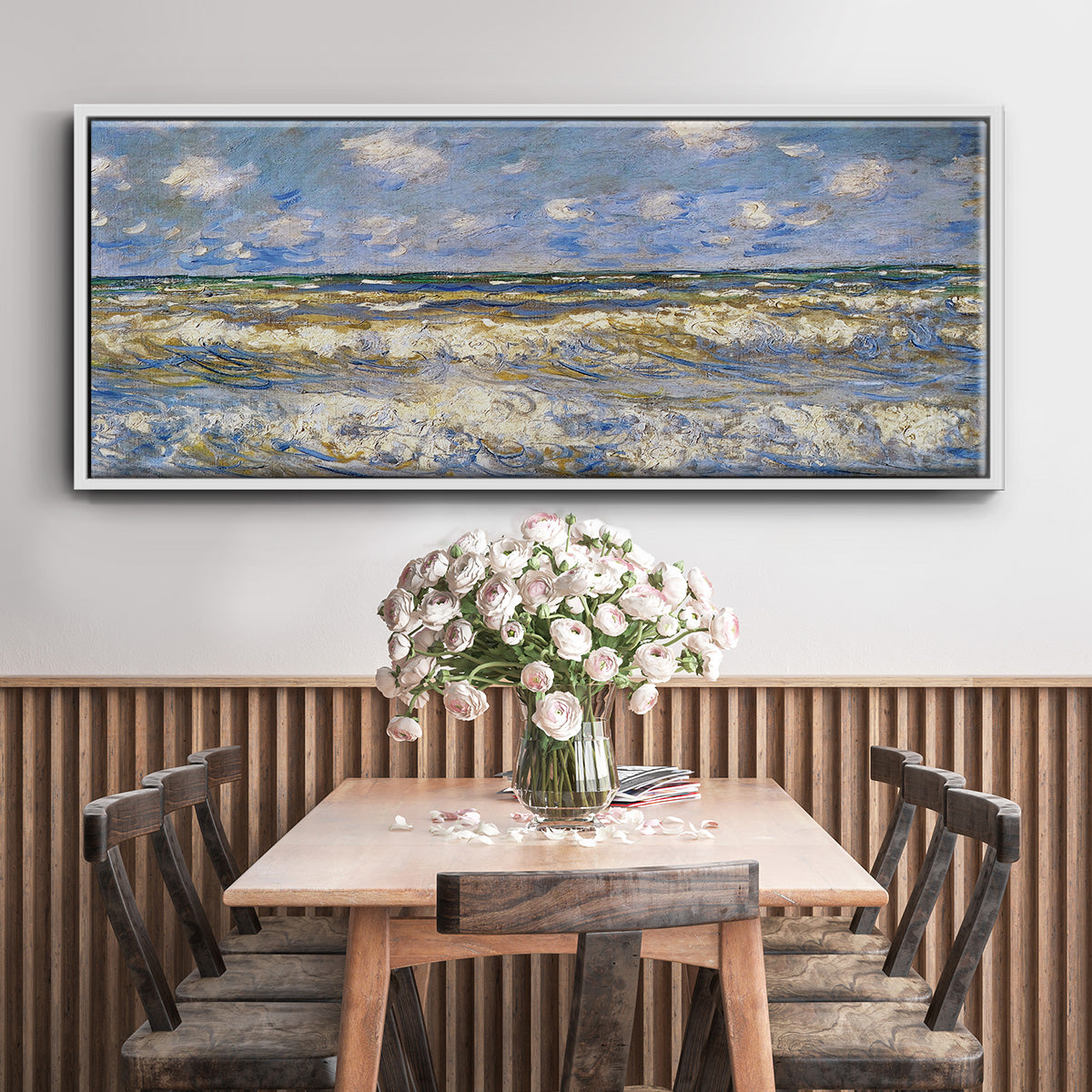 Rough Sea, 1881 - Floater Framed Canvas Print