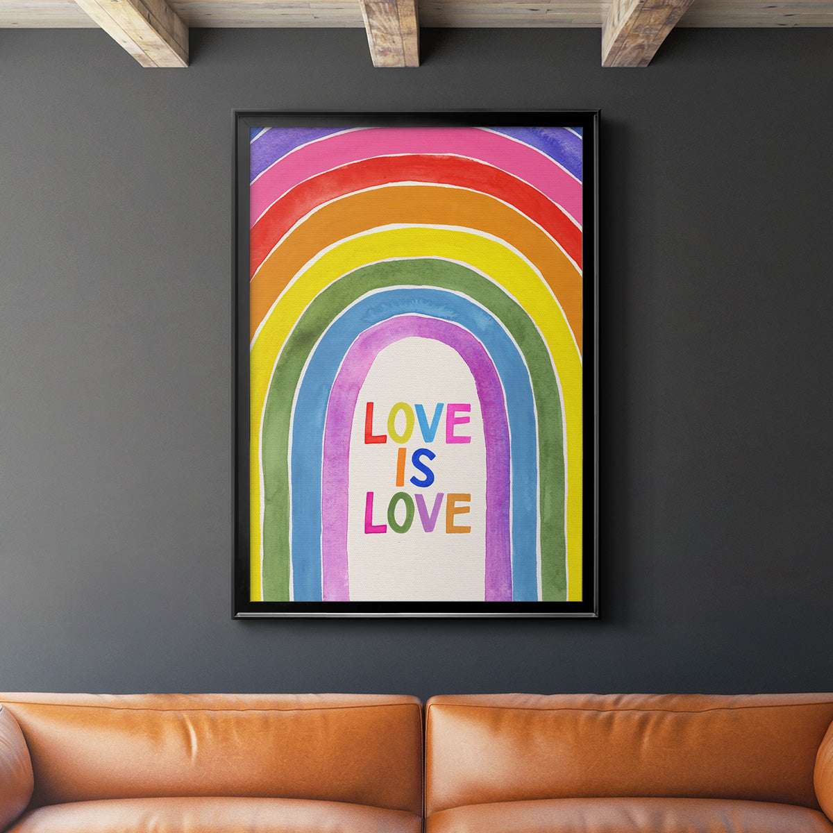 Love Loudly Collection B - Modern Framed Canvas Print
