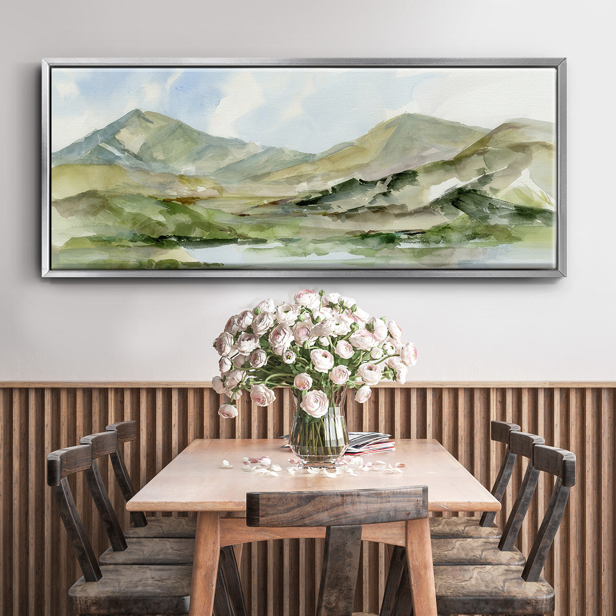 Serene Mountains II - Floater Framed Canvas Print