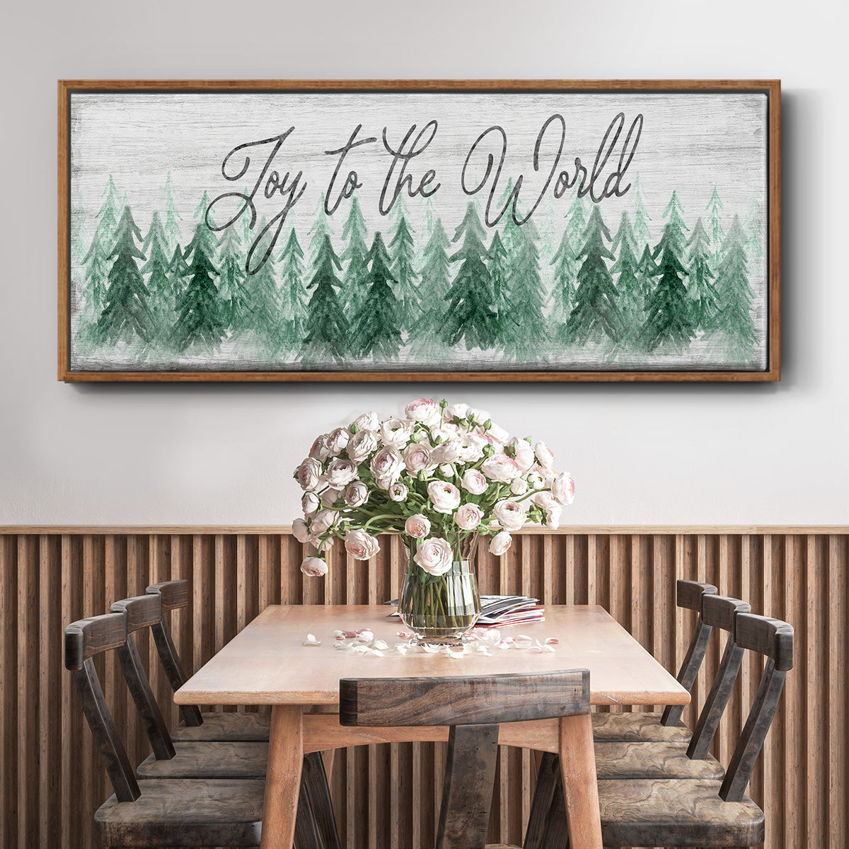 Joy to the World - Floater Framed Canvas Print