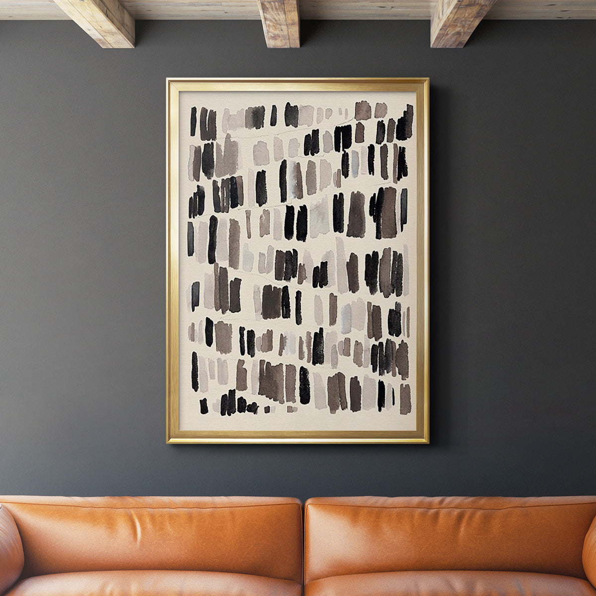 Chalk and Flint I - Modern Framed Canvas Print