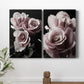 Rose Noir I Premium Gallery Wrapped Canvas - Ready to Hang - Set of 2 - 8 x 12 Each