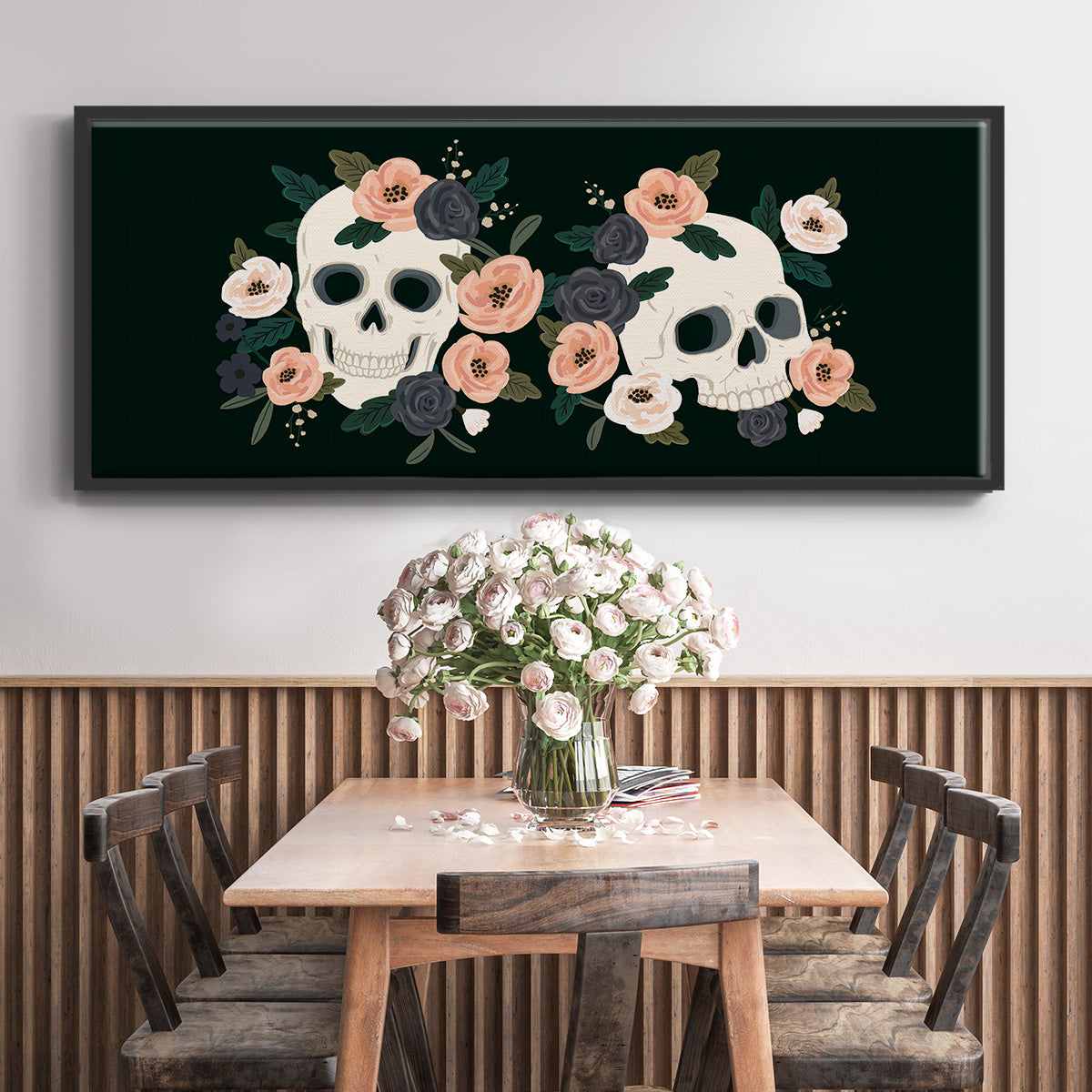 Skull & Snake Collection D - Floater Framed Canvas Print