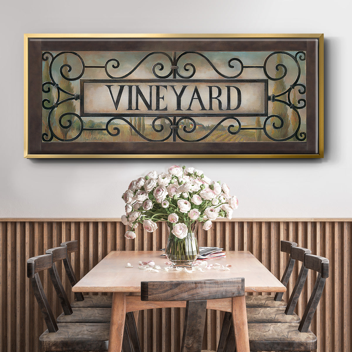 Vineyard - Floater Framed Canvas Print
