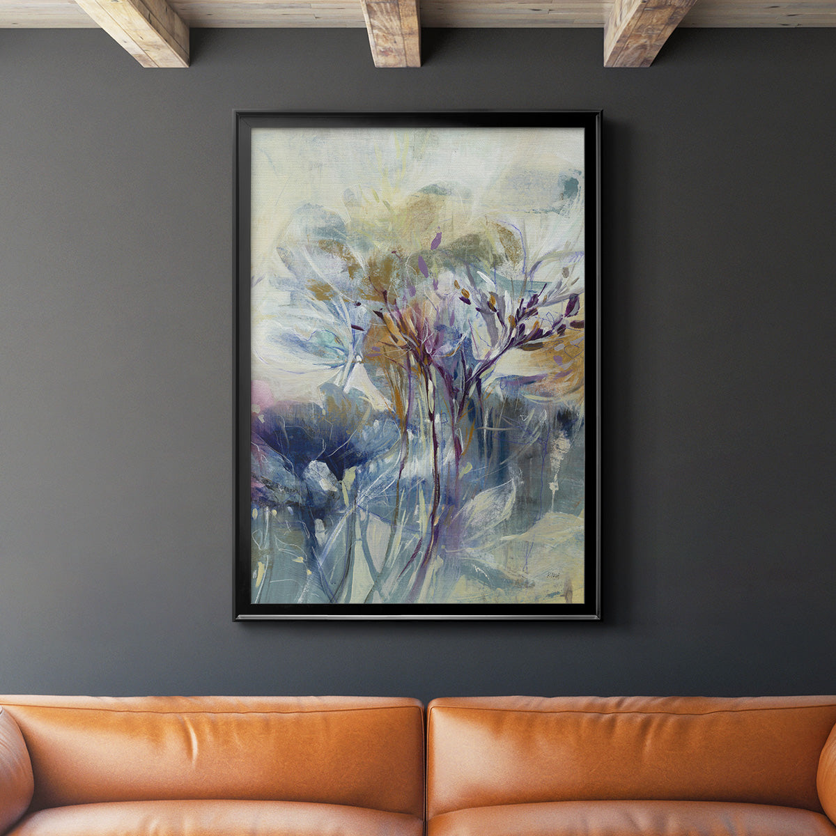 Meadow Saffron II - Modern Framed Canvas Print