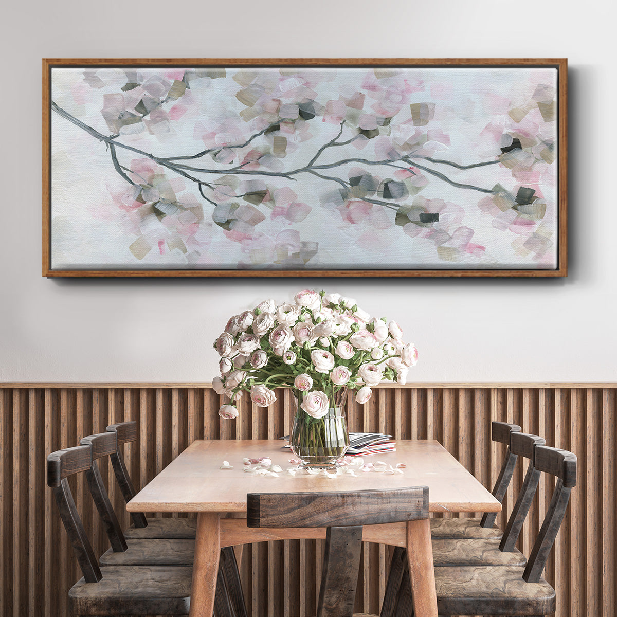 Cherry Blossoms - Floater Framed Canvas Print