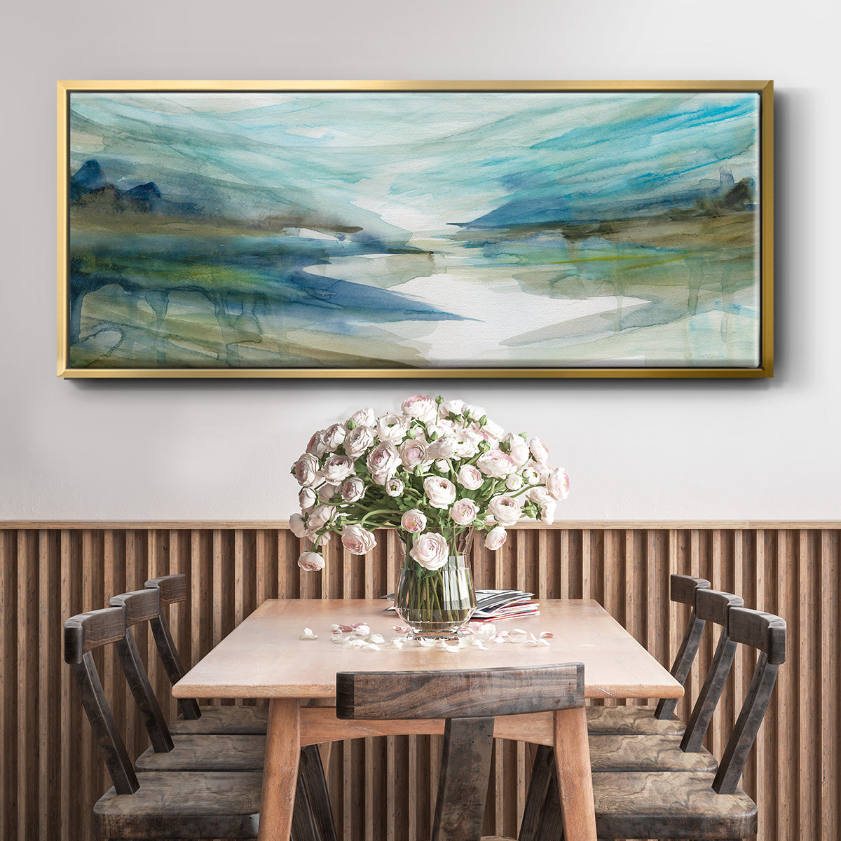 Spring Reflection II - Floater Framed Canvas Print