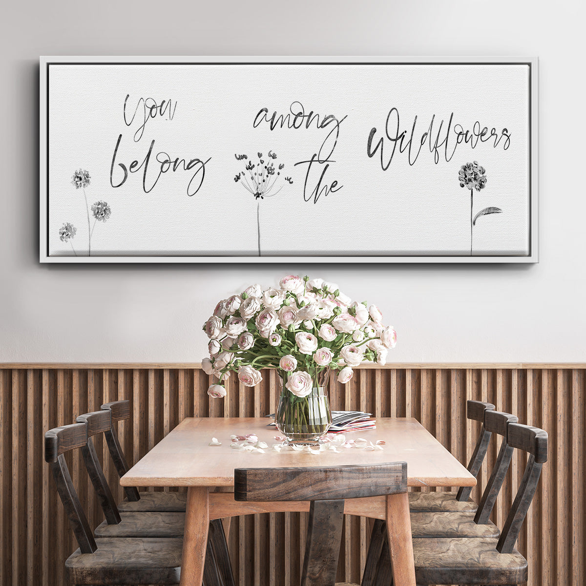 Among the Wildflowers - Floater Framed Canvas Print