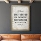 Please Stay Seated - Modern Framed Canvas Print