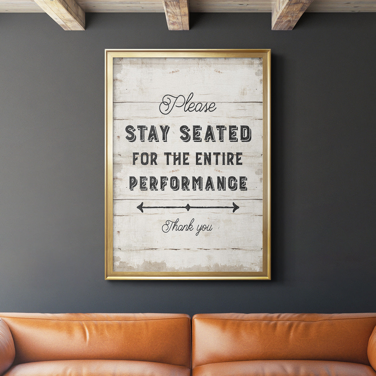Please Stay Seated - Modern Framed Canvas Print