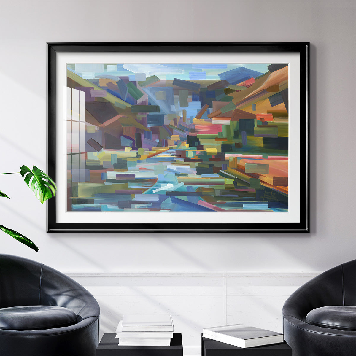 Pieces of Yakima Canyon - Modern Framed Art Print