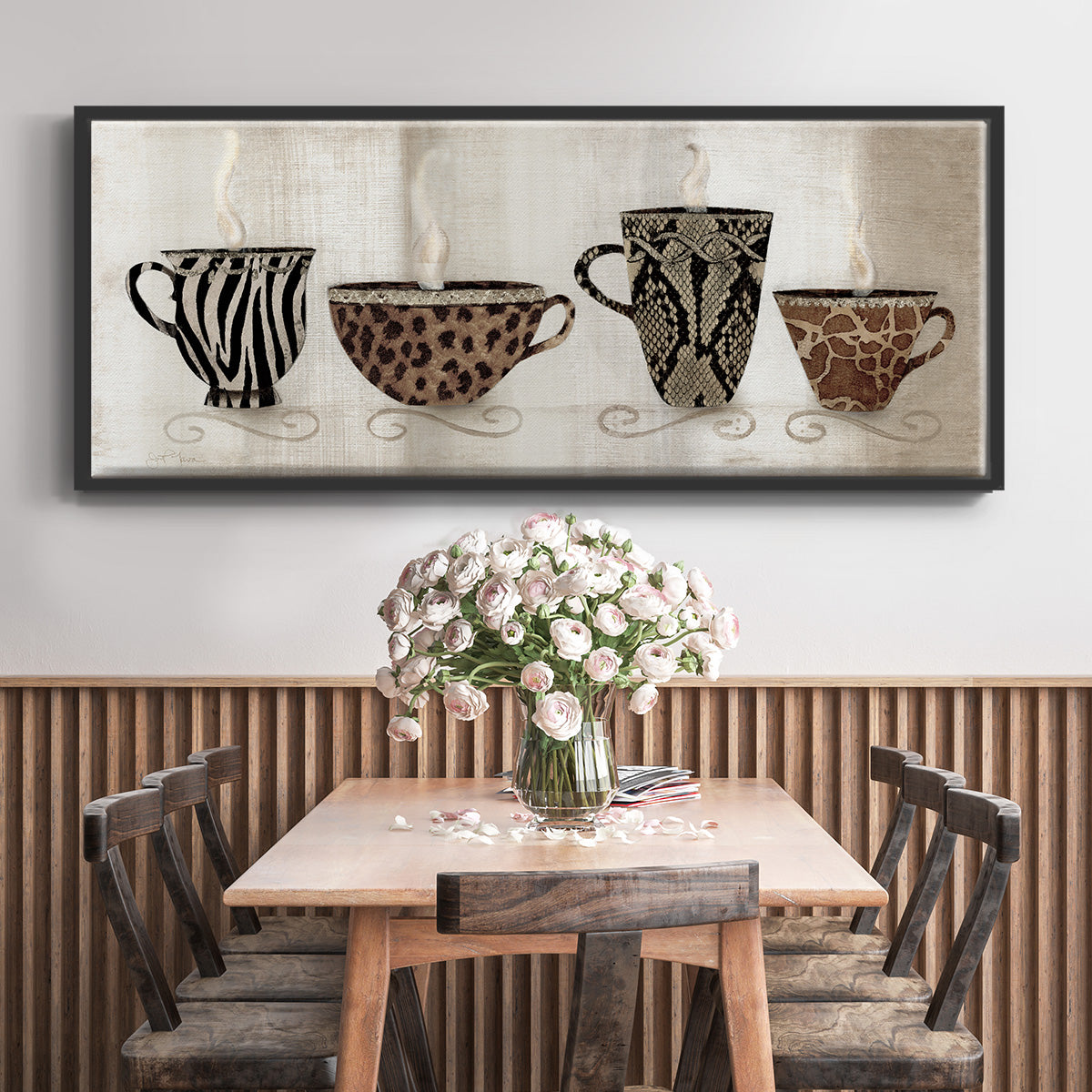 Coffee Skins I - Floater Framed Canvas Print