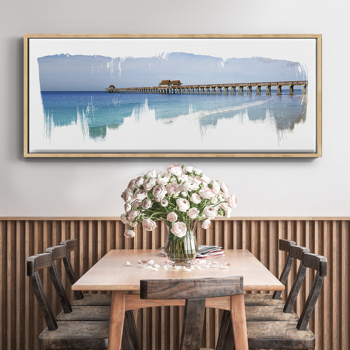 Virginia Beach Pier - Floater Framed Canvas Print