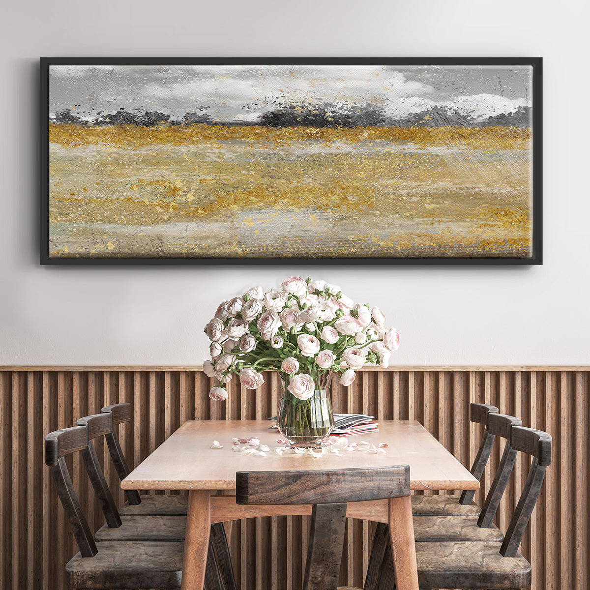 Meadow Shimmer II - Floater Framed Canvas Print