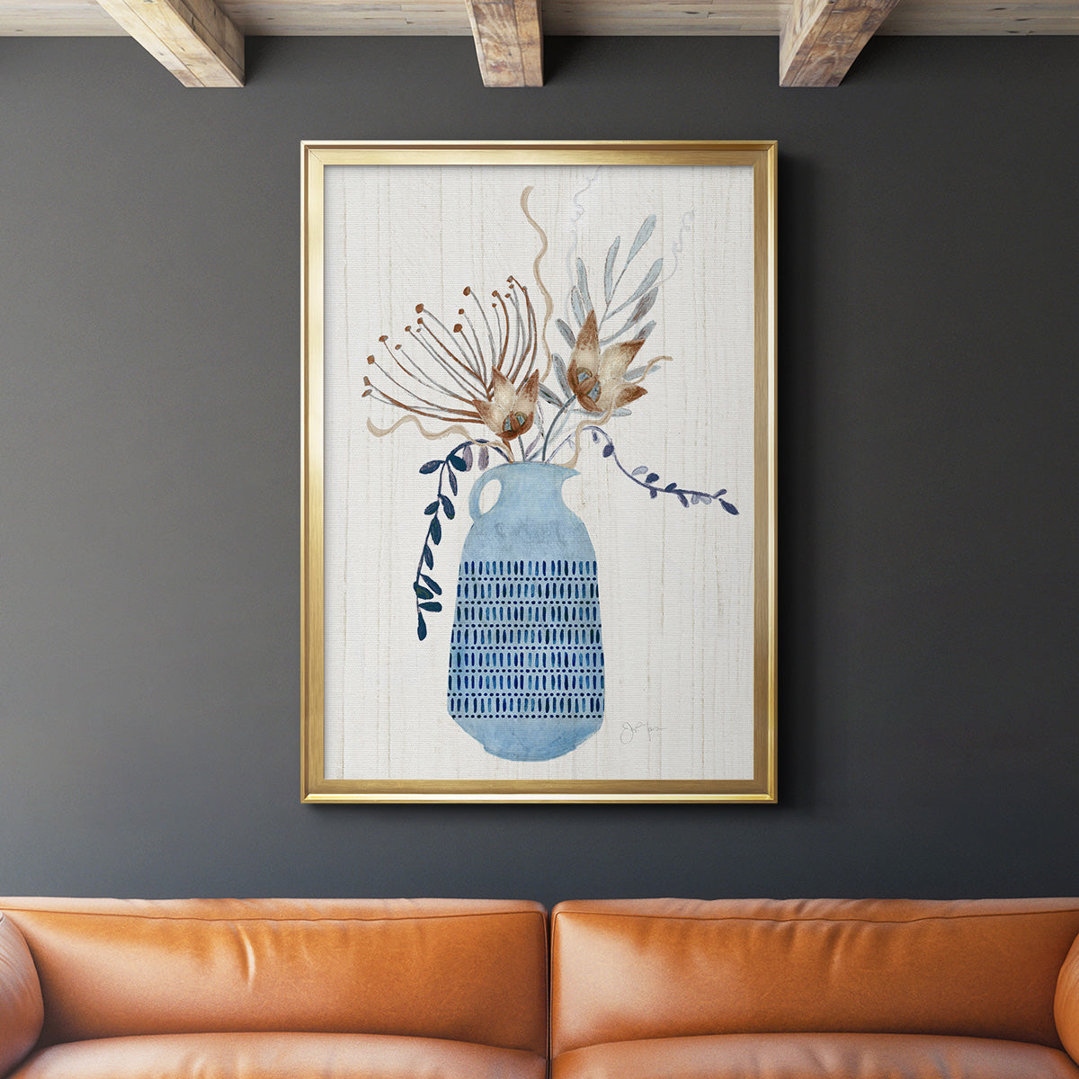 Boho Arrangement I - Modern Framed Canvas Print