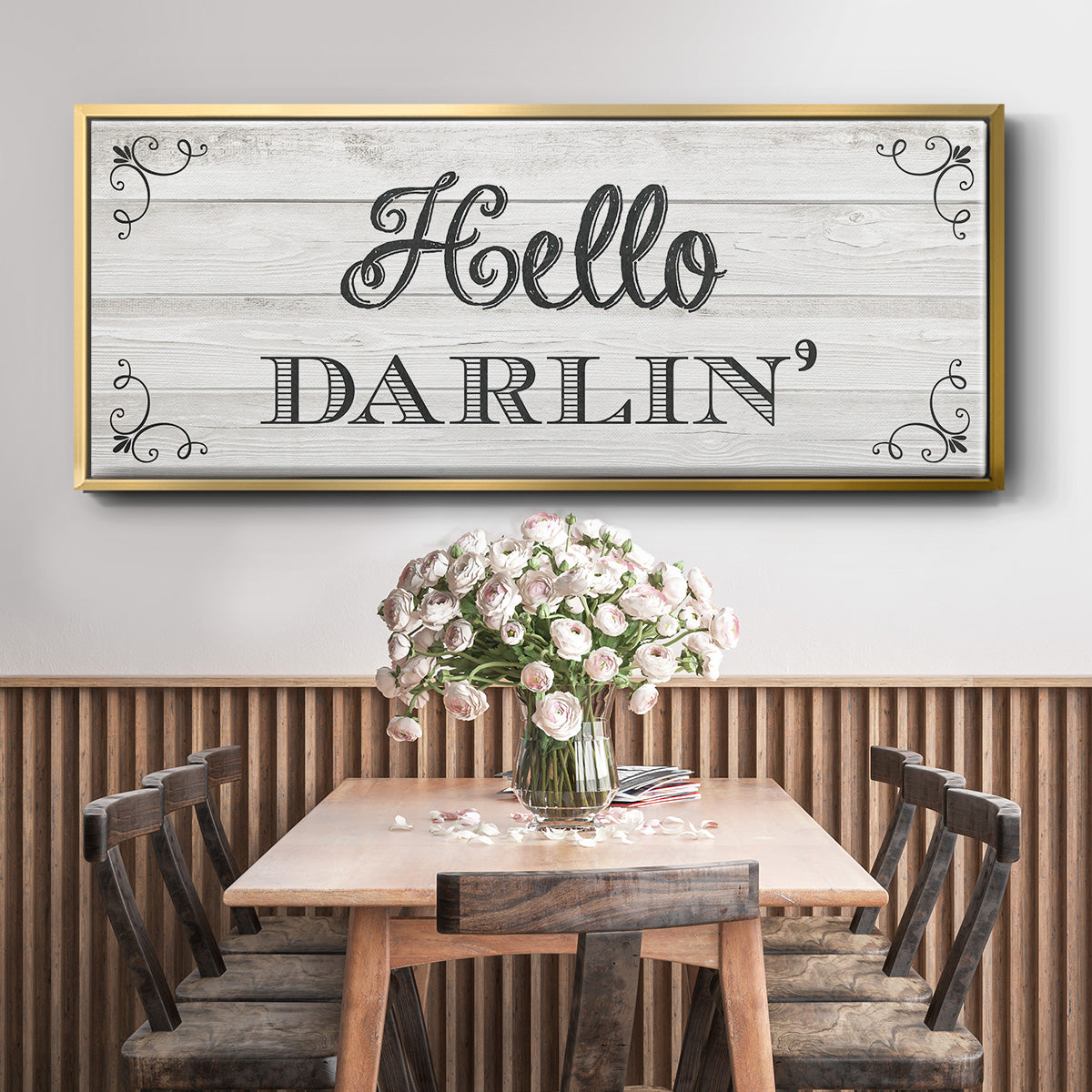 Hello Darlin' - Floater Framed Canvas Print