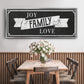 Joy Family Love - Floater Framed Canvas Print