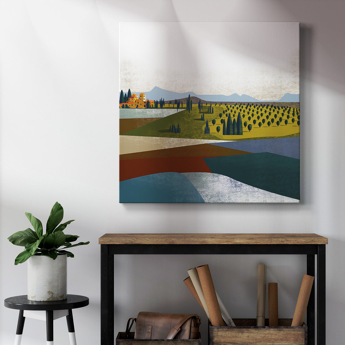 Illustrated Italian Landscape & Nature II-Premium Gallery Wrapped Canvas - Ready to Hang