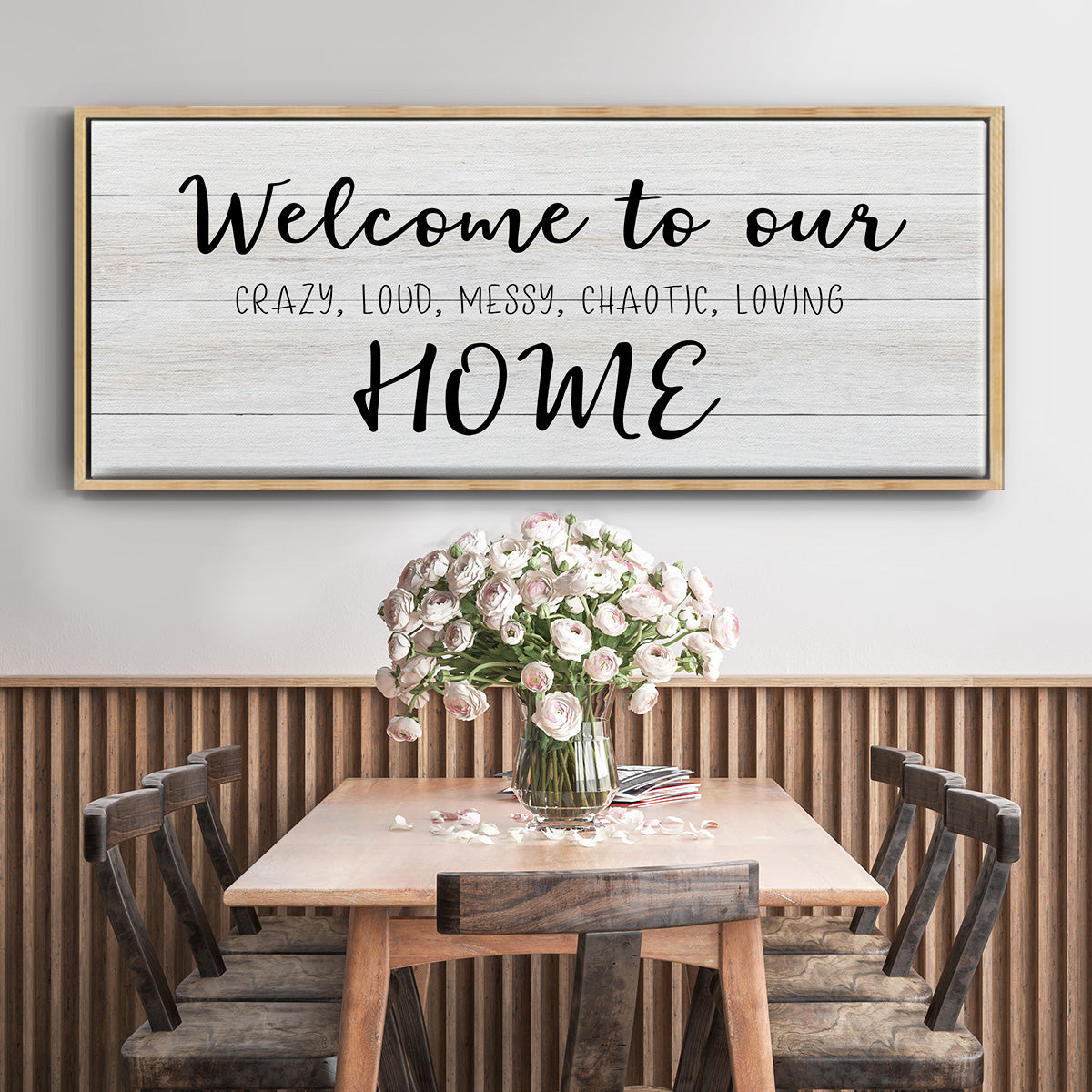 Welcome to Our Home - Floater Framed Canvas Print