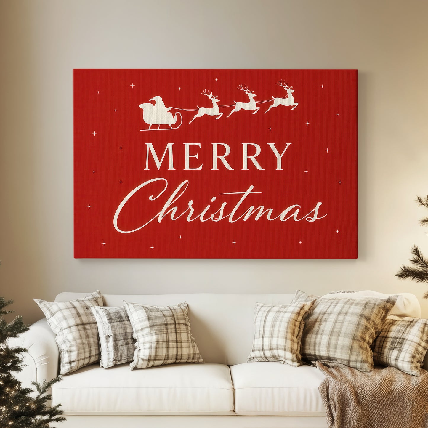 Holly-Red Promise of Evergreen - Canvas Art Print