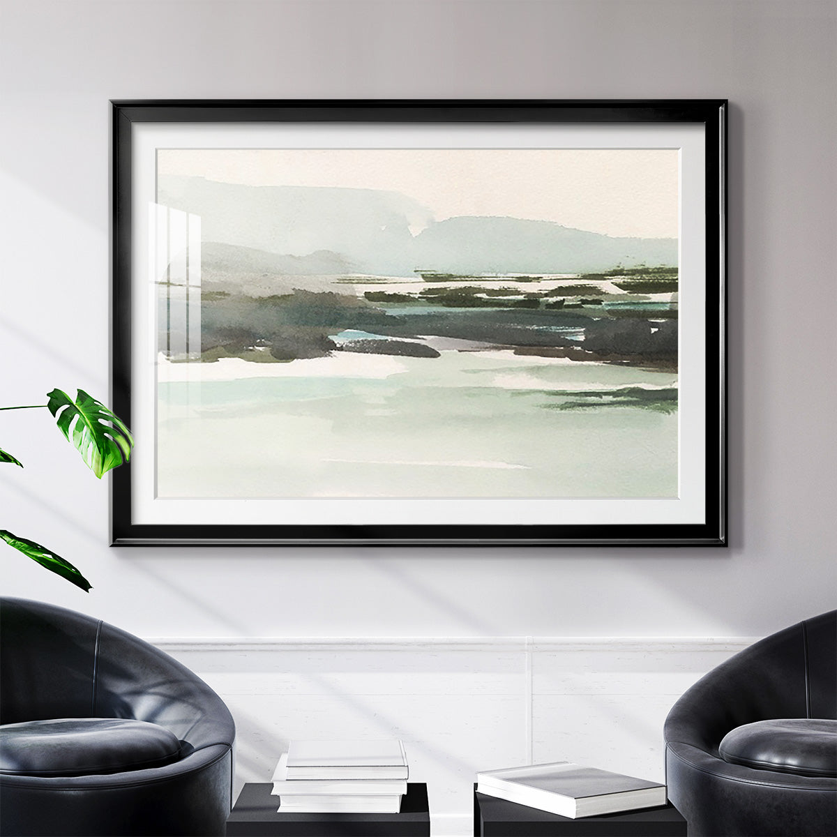 Turquoise Marsh I - Modern Framed Art Print