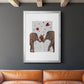 Elephant Bouquet, Portrait - Modern Framed Canvas Print