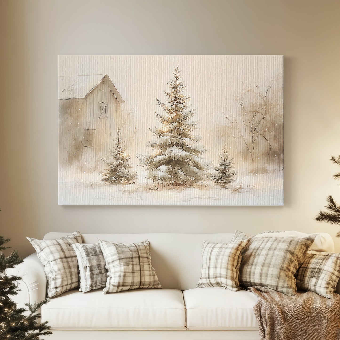 Midwinter of Tinsel-Gold Blessing - Canvas Art Print