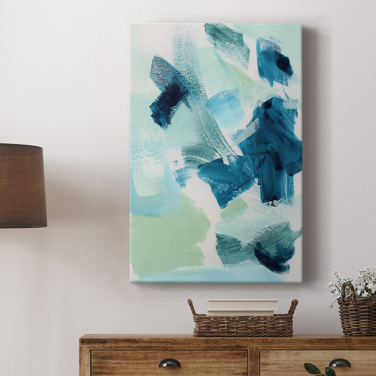 Teal Composition II - Canvas Art Print