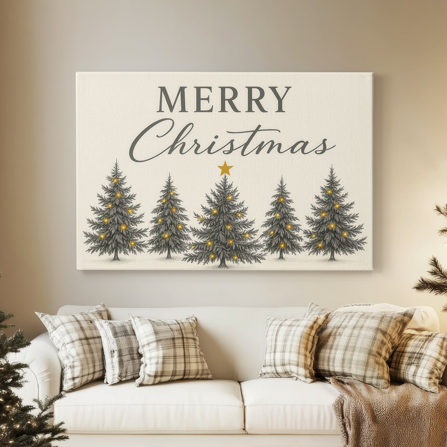 Pearled Wreath of Nativity - Canvas Art Print