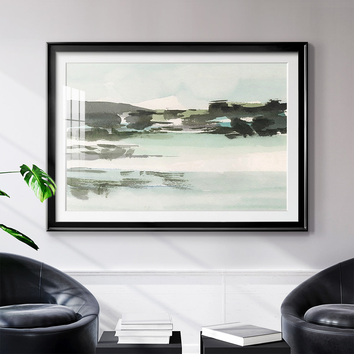 Turquoise Marsh II - Modern Framed Art Print